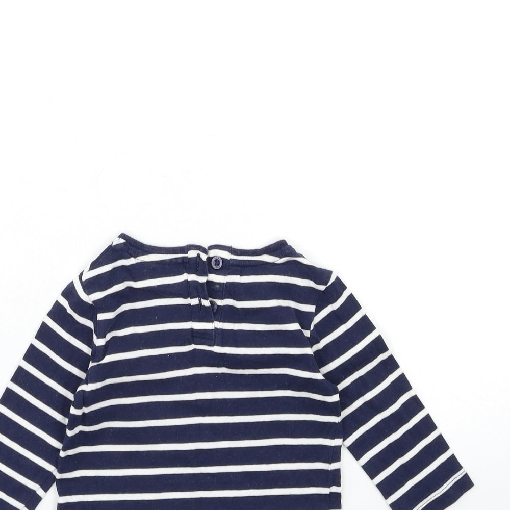 Next Baby Black Striped  Basic T-Shirt Size 3-6 Months
