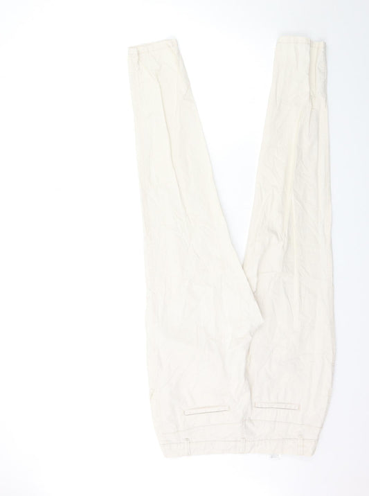 Womens UK Size 8 H&M Regular Fit  White Trousers