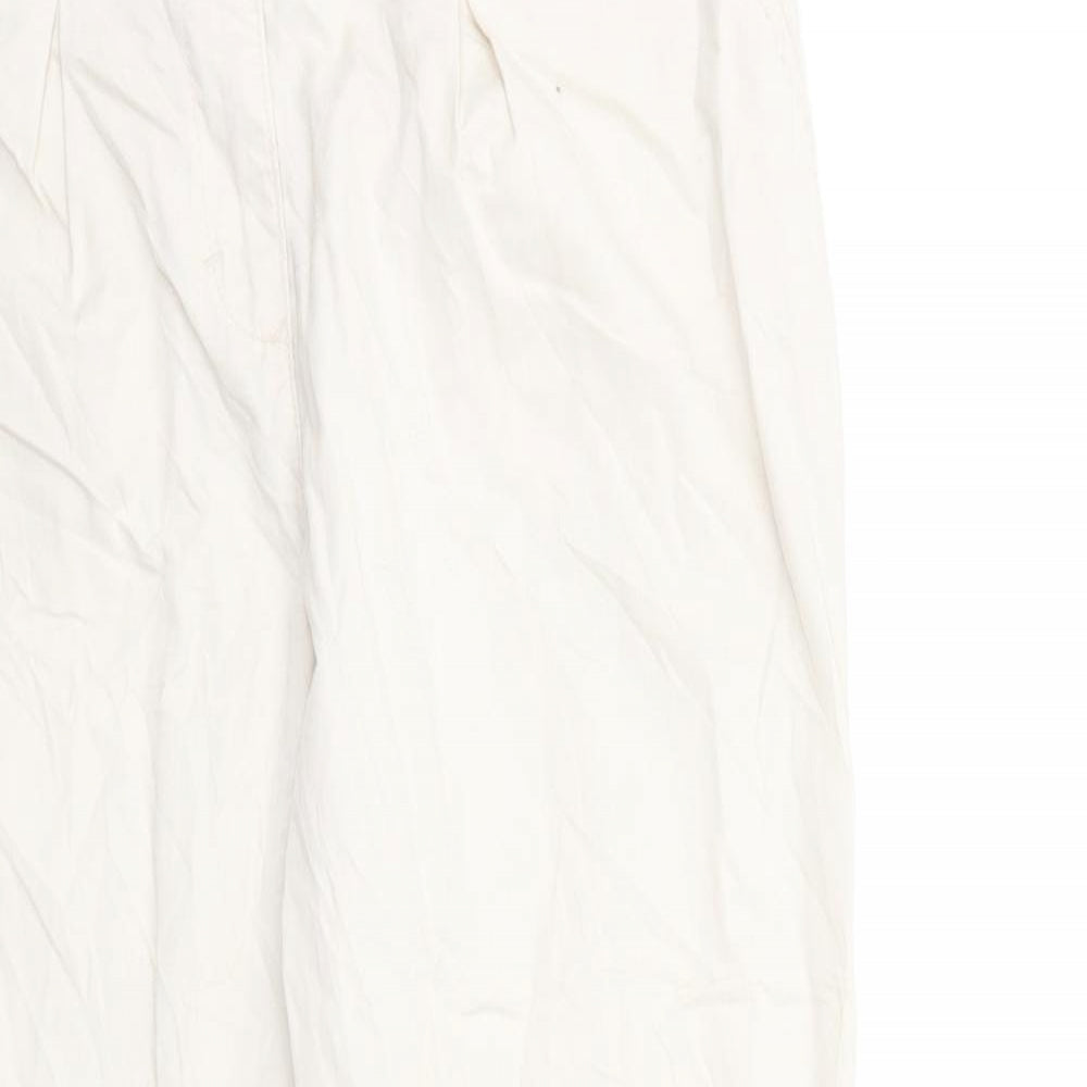 Womens UK Size 8 H&M Regular Fit  White Trousers