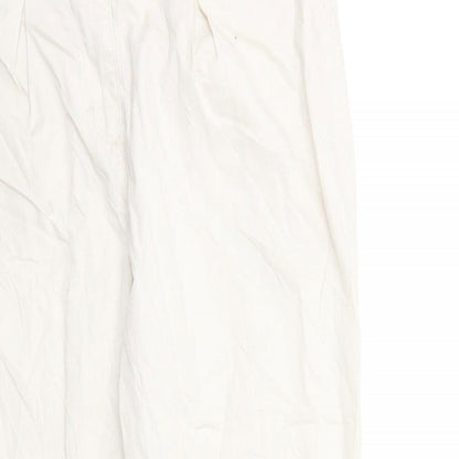 Womens UK Size 8 H&M Regular Fit  White Trousers