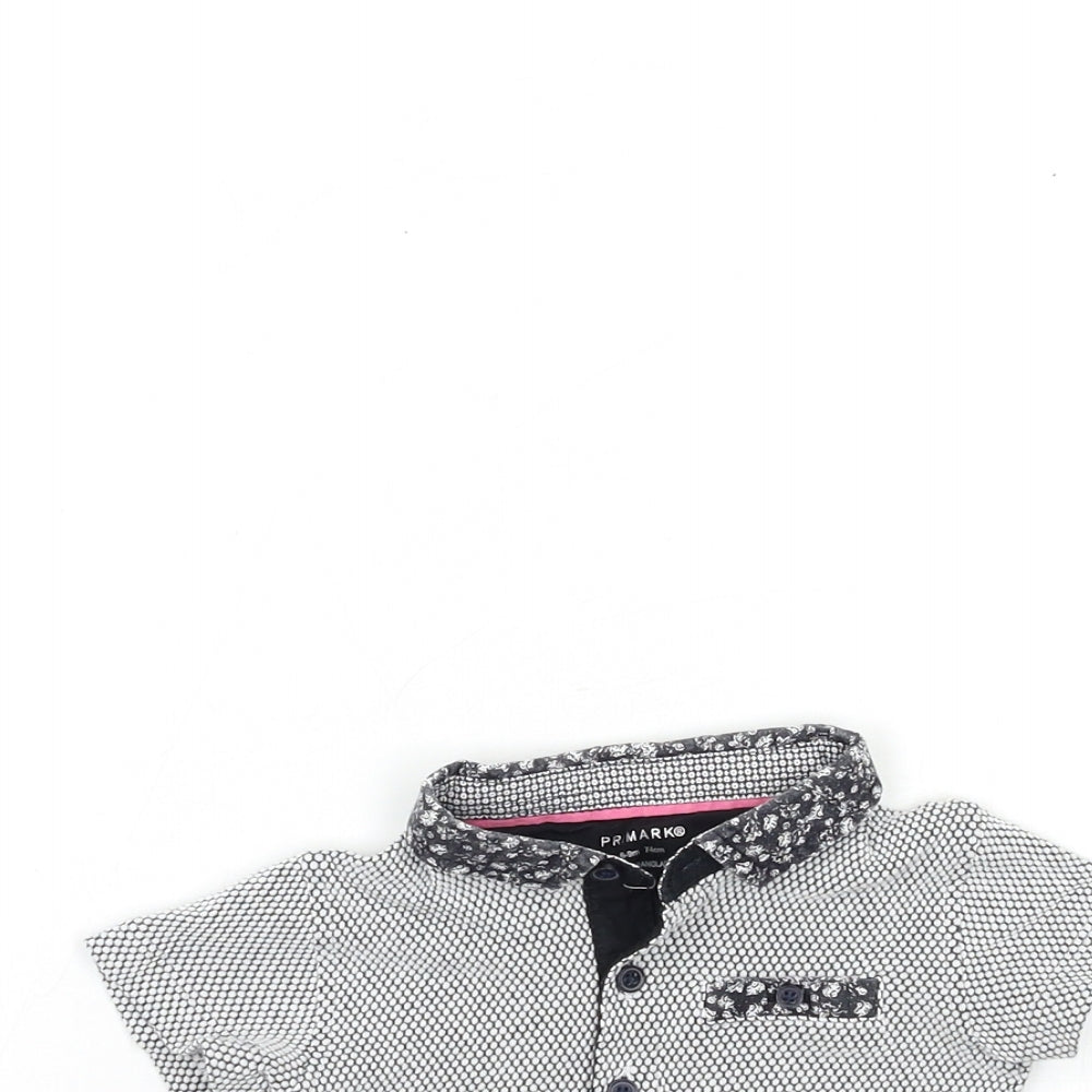 Primark Baby Grey   Basic Polo Size 6-9 Months