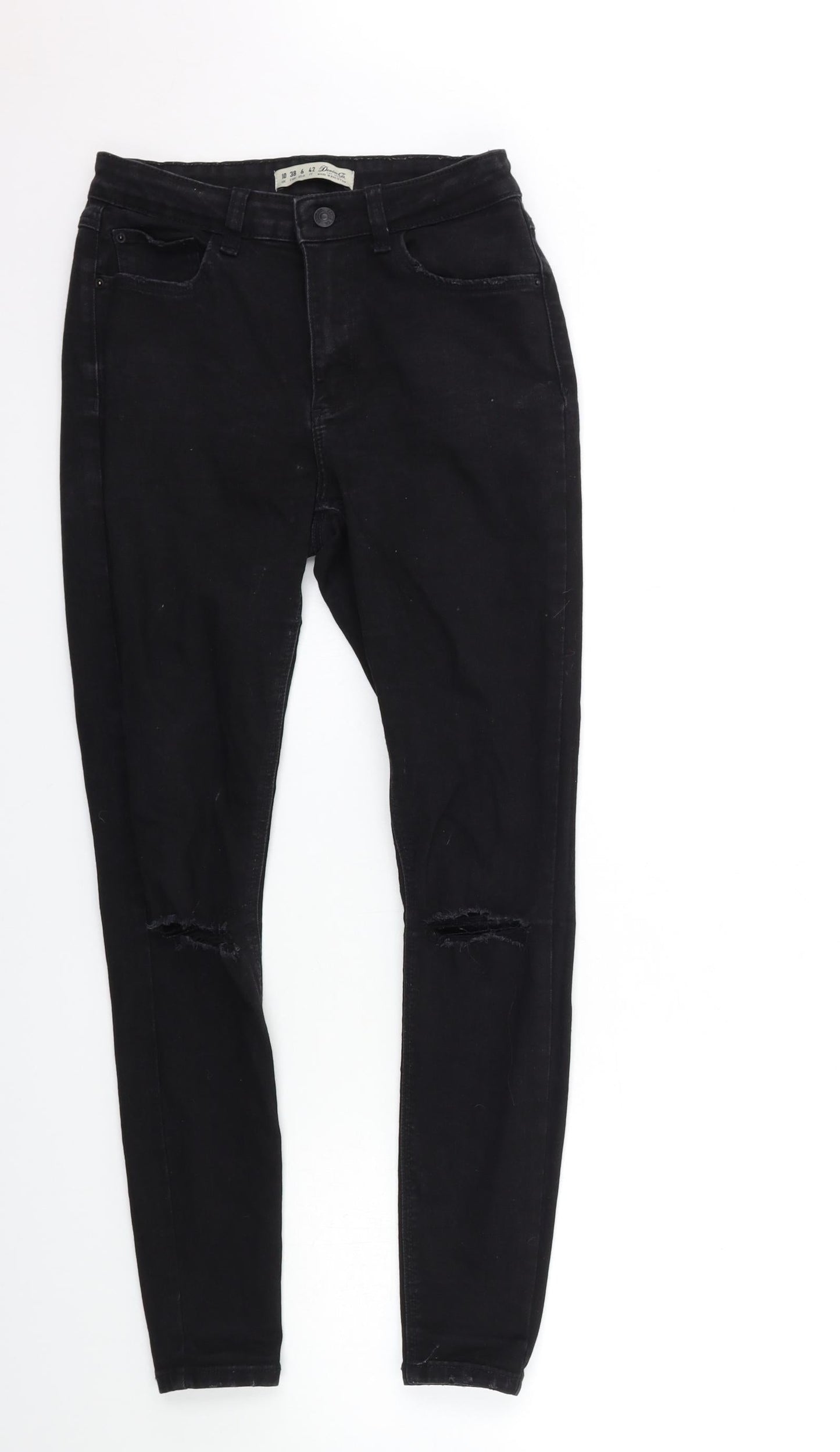 Denim & Co. Womens Black  Denim Skinny Jeans Size 10 L27 in