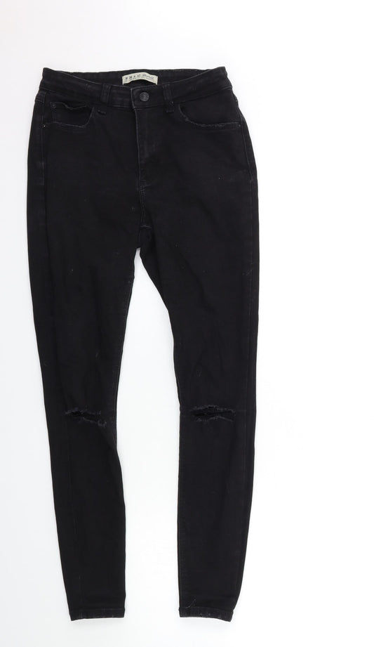 Denim & Co. Womens Black  Denim Skinny Jeans Size 10 L27 in