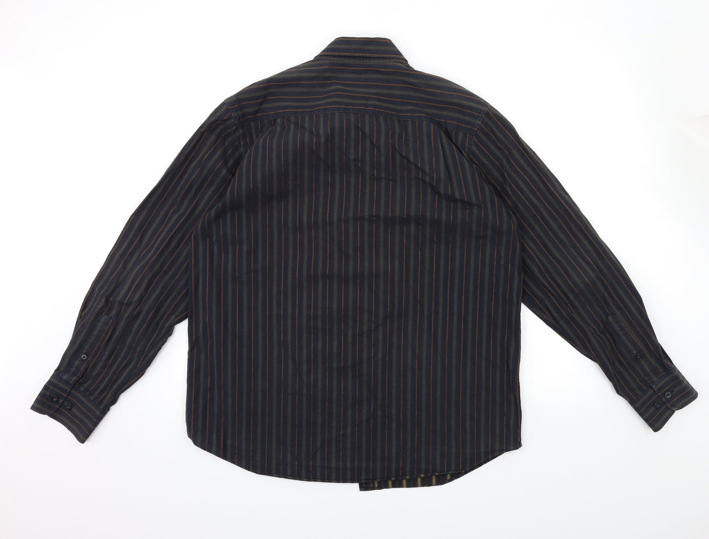 F&F Mens Black Striped   Button-Up Size M