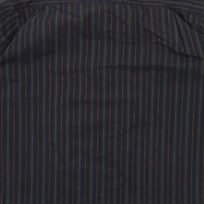 F&F Mens Black Striped   Button-Up Size M