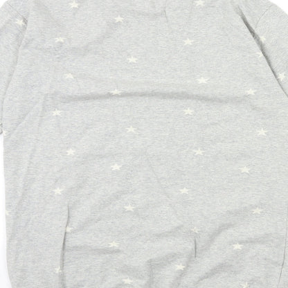 Michelle Keegan Womens Grey Geometric  Pullover Sweatshirt Size S