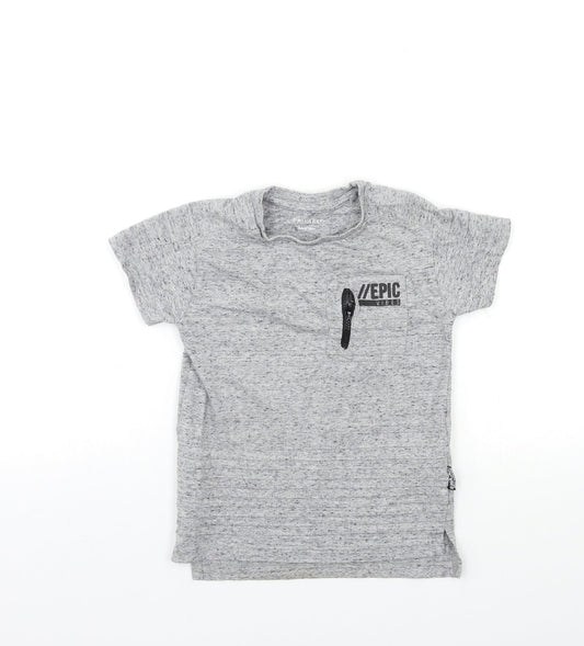 Primark Boys Grey   Basic T-Shirt Size 5-6 Years
