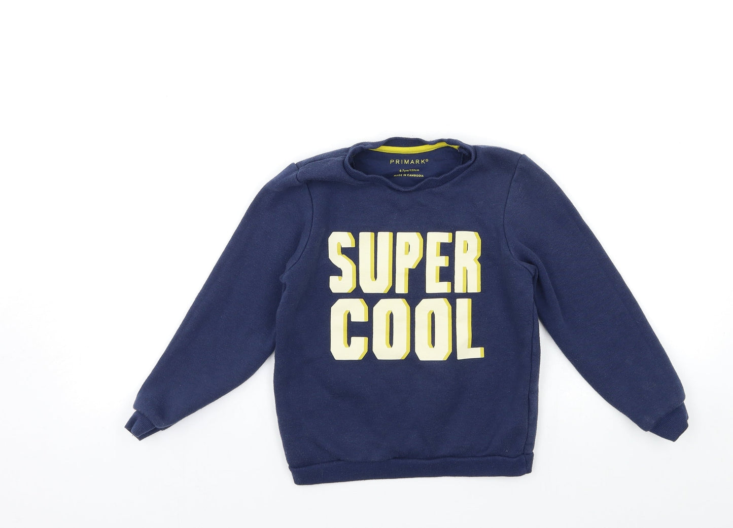 Primark Girls Blue   Pullover Sweatshirt Size 6-7 Years