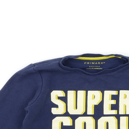 Primark Girls Blue   Pullover Sweatshirt Size 6-7 Years