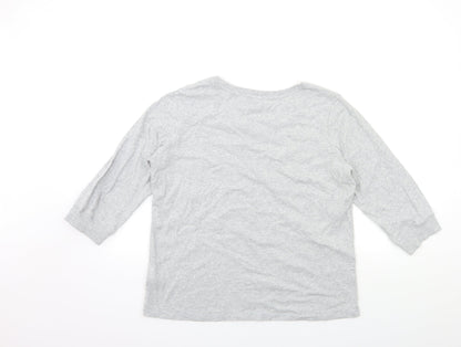 Debenhams Womens Grey   Basic T-Shirt Size 12  - snow