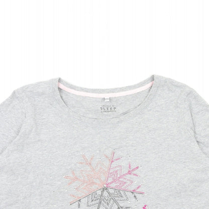 Debenhams Womens Grey   Basic T-Shirt Size 12  - snow
