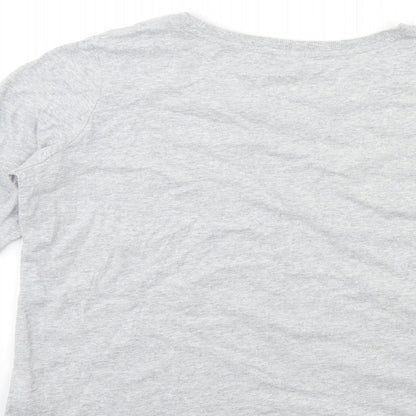 Debenhams Womens Grey   Basic T-Shirt Size 12  - snow
