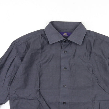 NEXT Mens Grey    Button-Up Size 14.5
