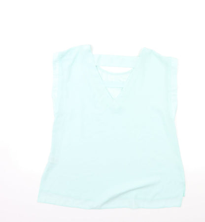 Papaya Womens Blue   Basic Blouse Size 12