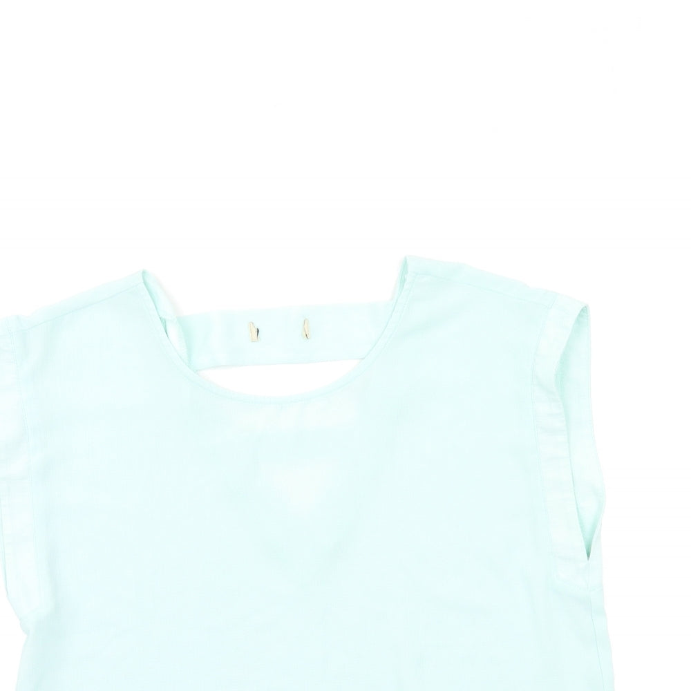 Papaya Womens Blue   Basic Blouse Size 12