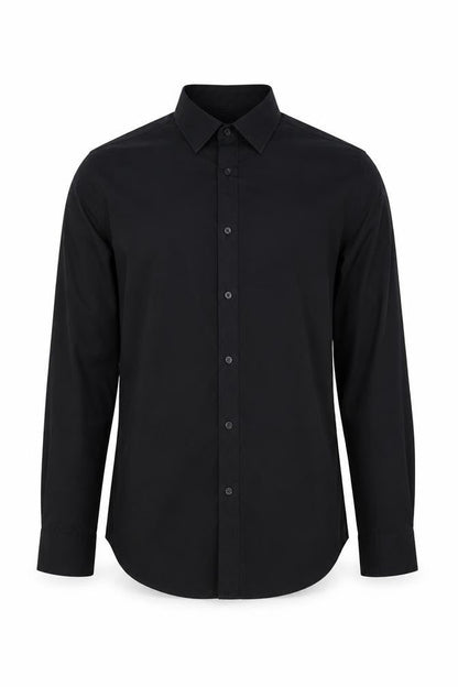 Mens UK Size 14.5 NEXT Black  Button-Up Long Sleeve Casual Shirt