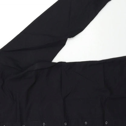 Mens UK Size 14.5 NEXT Black  Button-Up Long Sleeve Casual Shirt