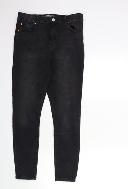 Denim & Co. Womens Black  Denim Skinny Jeans Size 14 L27 in