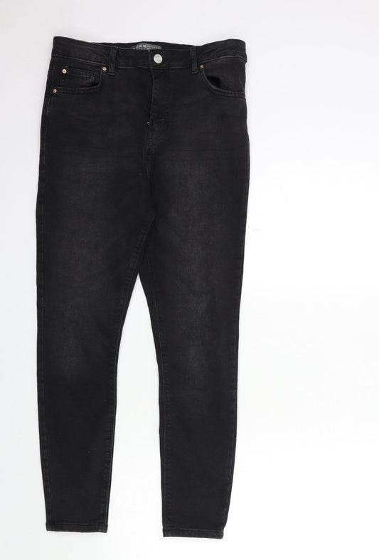 Denim & Co. Womens Black  Denim Skinny Jeans Size 14 L27 in