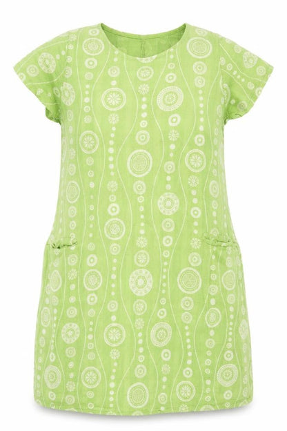 Womens Green Geometric  Fit & Flare  Size 8