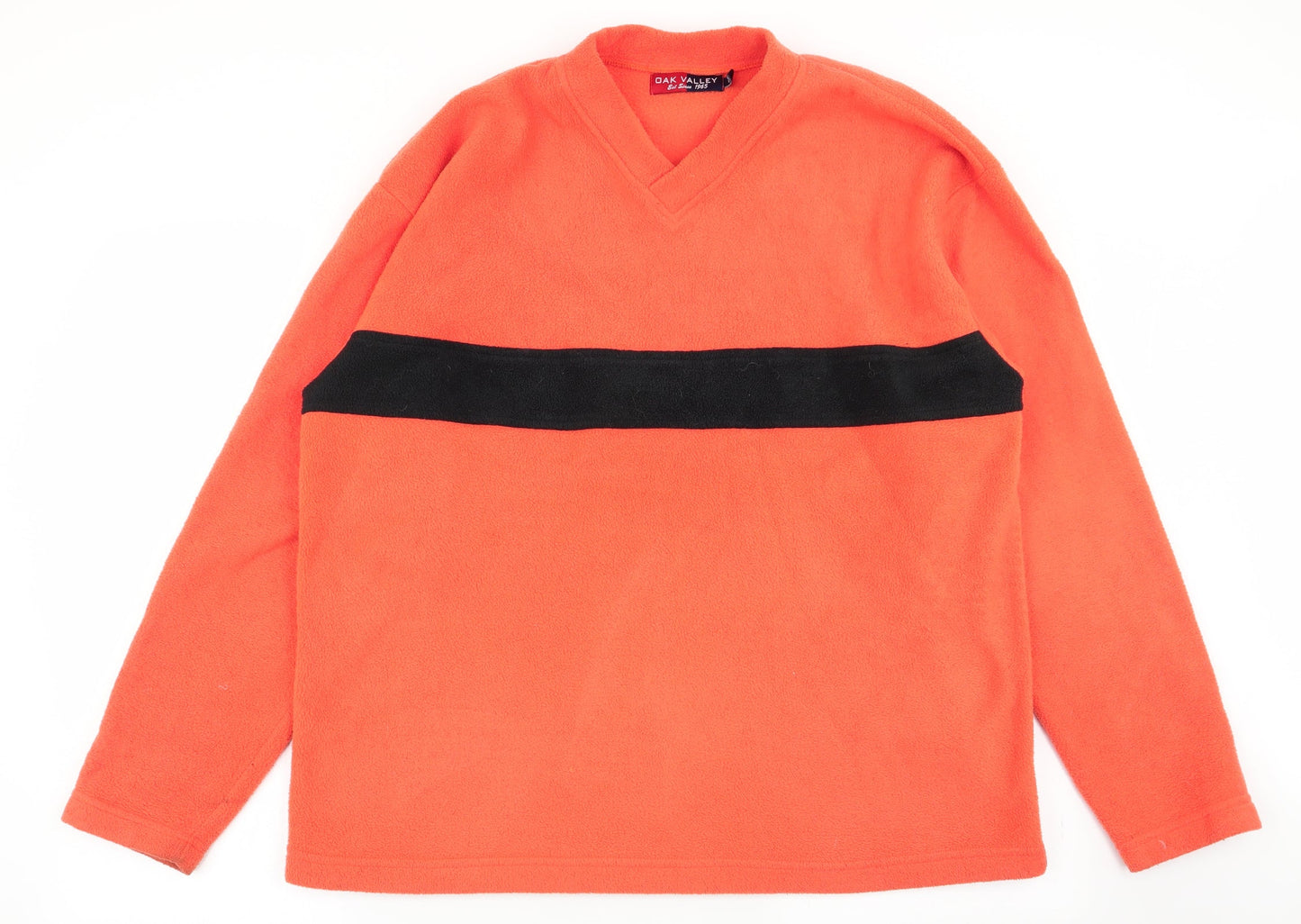 Oak valley Mens Orange   Pullover Jumper Size L
