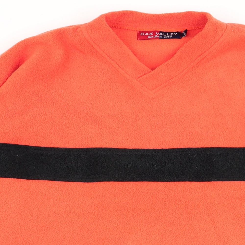 Oak valley Mens Orange   Pullover Jumper Size L