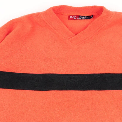 Oak valley Mens Orange   Pullover Jumper Size L