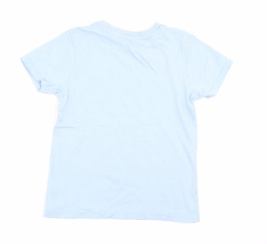 Asda George Boys Blue   Basic T-Shirt Size 5-6 Years