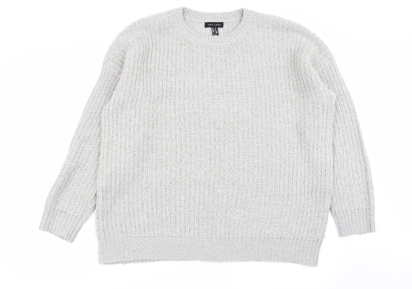 Womens UK Size M New Look Grey Pullover Jumper