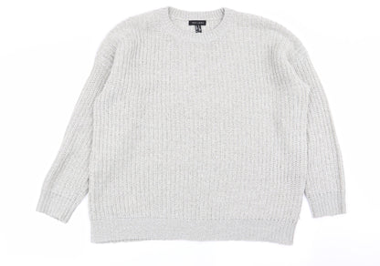 Womens UK Size M New Look Grey Pullover Jumper