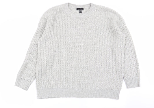 Womens UK Size M New Look Grey Pullover Jumper