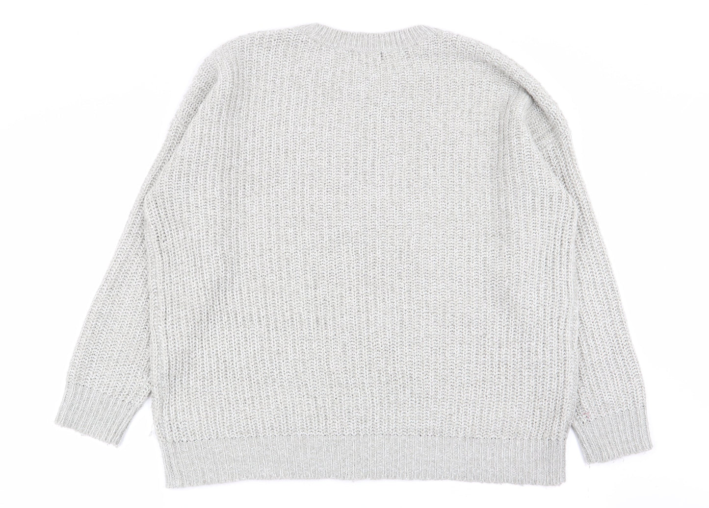 Womens UK Size M New Look Grey Pullover Jumper