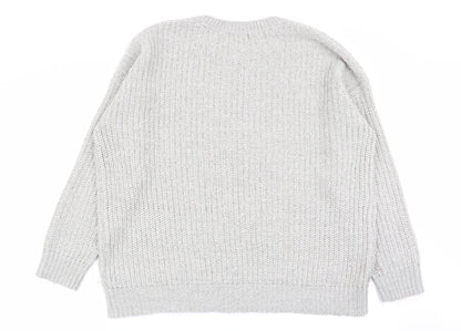 Womens UK Size M New Look Grey Pullover Jumper