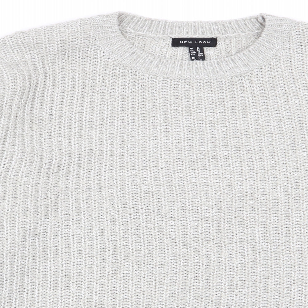 Womens UK Size M New Look Grey Pullover Jumper