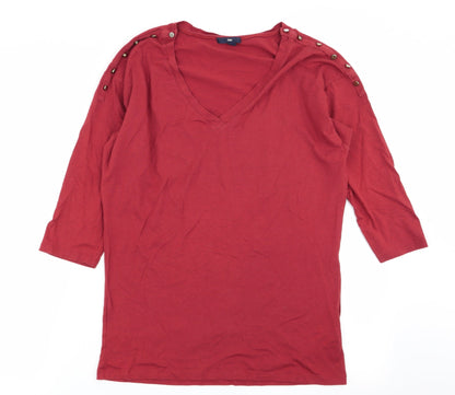 Womens UK Size M Gap Brown Basic T-Shirt