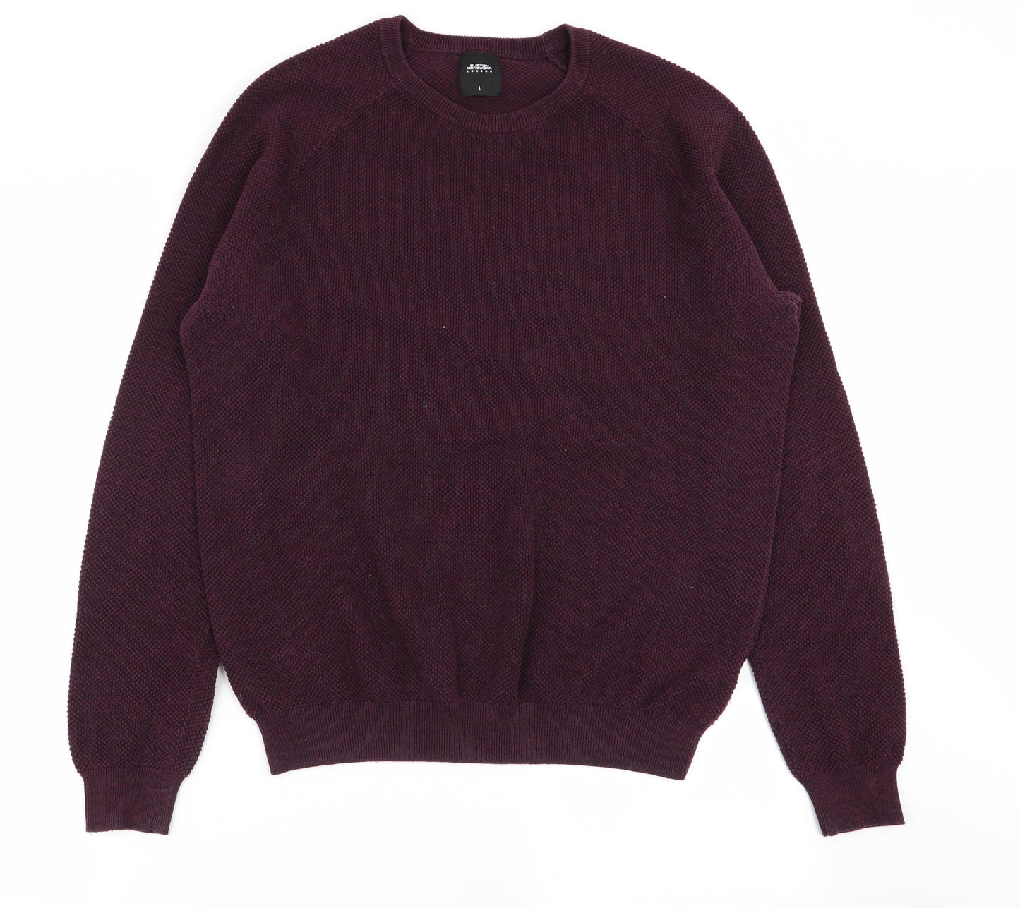 Burtons Menswear Mens Purple   Pullover Jumper Size L
