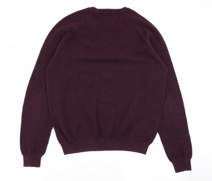 Burtons Menswear Mens Purple   Pullover Jumper Size L