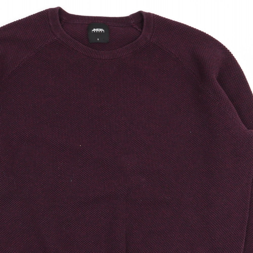 Burtons Menswear Mens Purple   Pullover Jumper Size L
