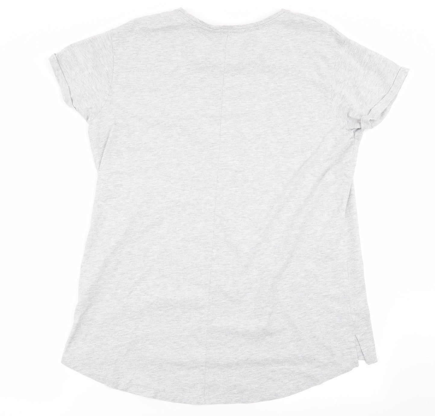 Womens UK Size 18 Yours Grey Basic T-Shirt