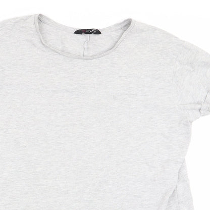 Womens UK Size 18 Yours Grey Basic T-Shirt