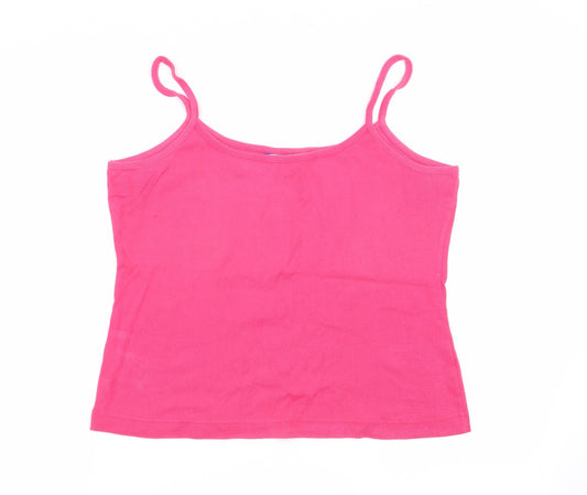 Womens UK Size 18 Essentials Pink Camisole Tank