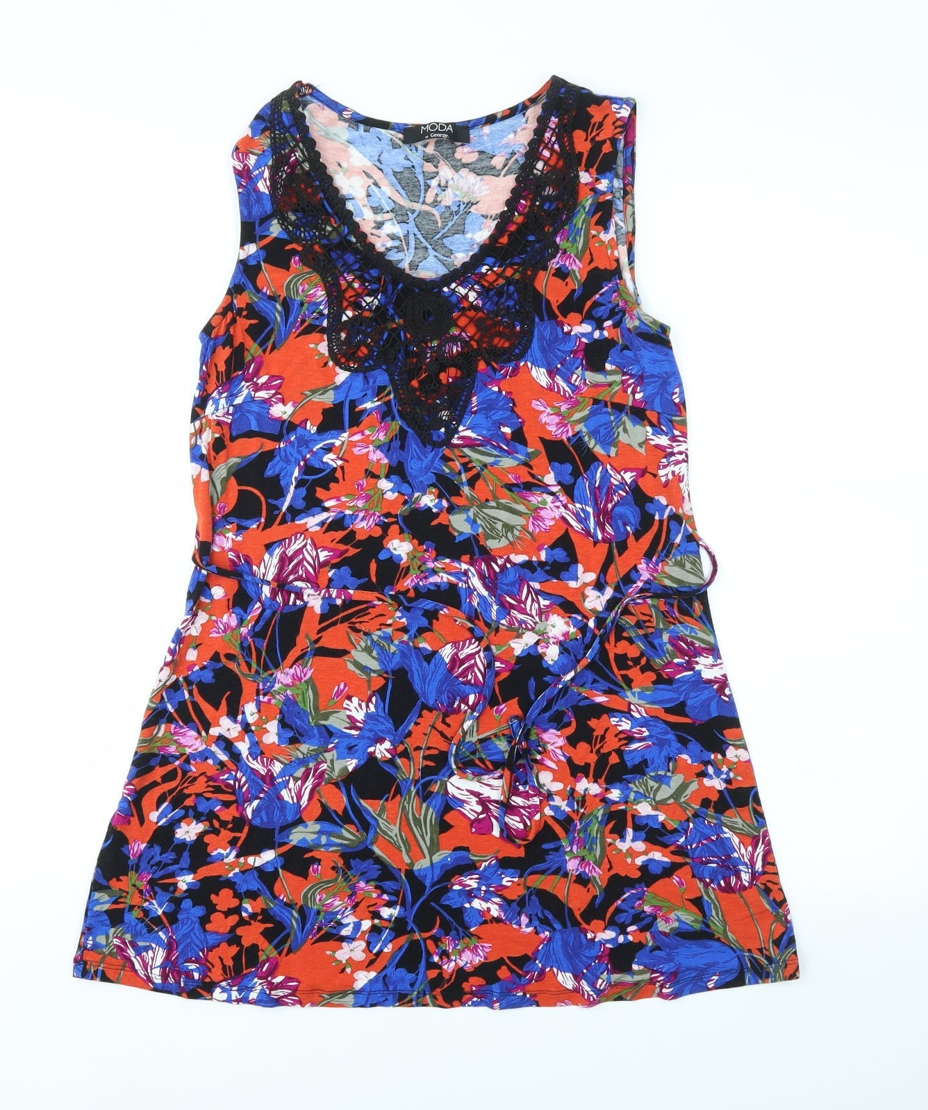 George Womens Multicoloured Geometric  Basic T-Shirt Size 10