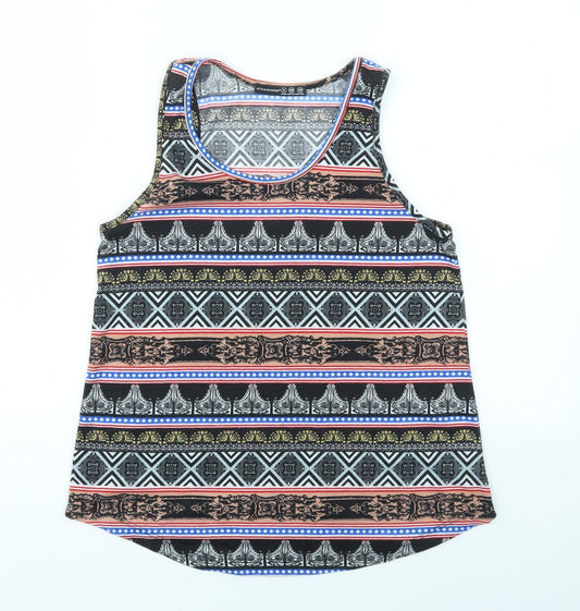 Womens UK Size 8 Atmosphere Multicoloured Basic T-Shirt