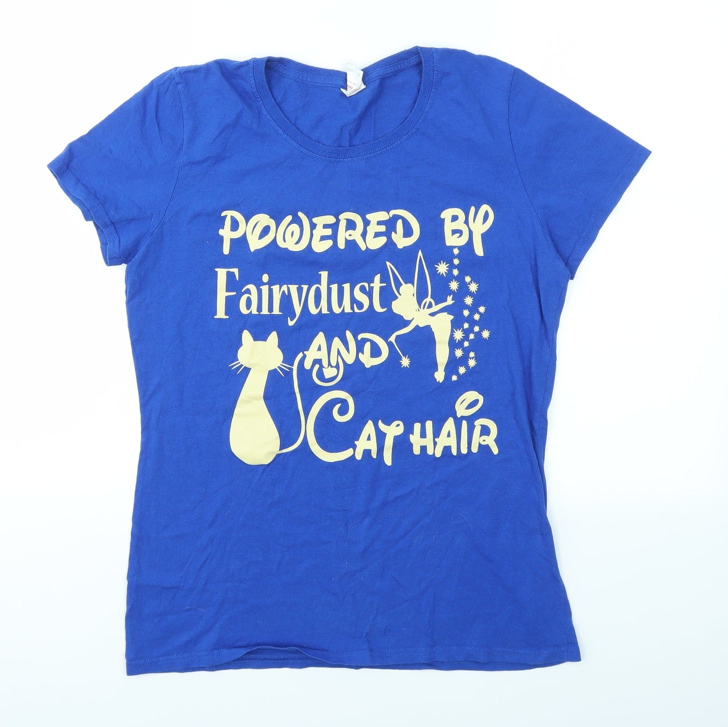 Womens UK Size L Fruit of the Loom Blue Basic T-Shirt