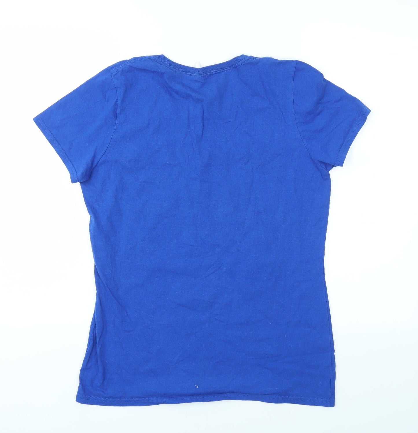 Womens UK Size L Fruit of the Loom Blue Basic T-Shirt