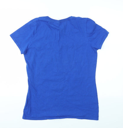 Womens UK Size L Fruit of the Loom Blue Basic T-Shirt