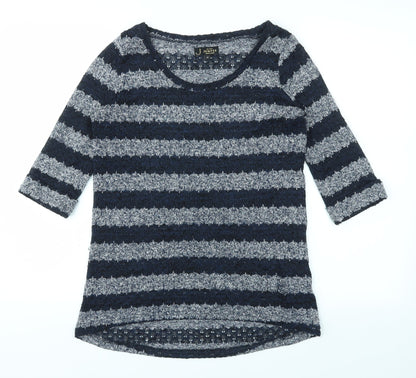 Womens UK Size 10 JUMPER Blue Basic T-Shirt