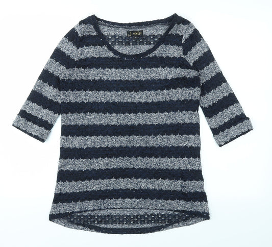 Womens UK Size 10 JUMPER Blue Basic T-Shirt