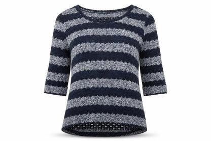Womens UK Size 10 JUMPER Blue Basic T-Shirt