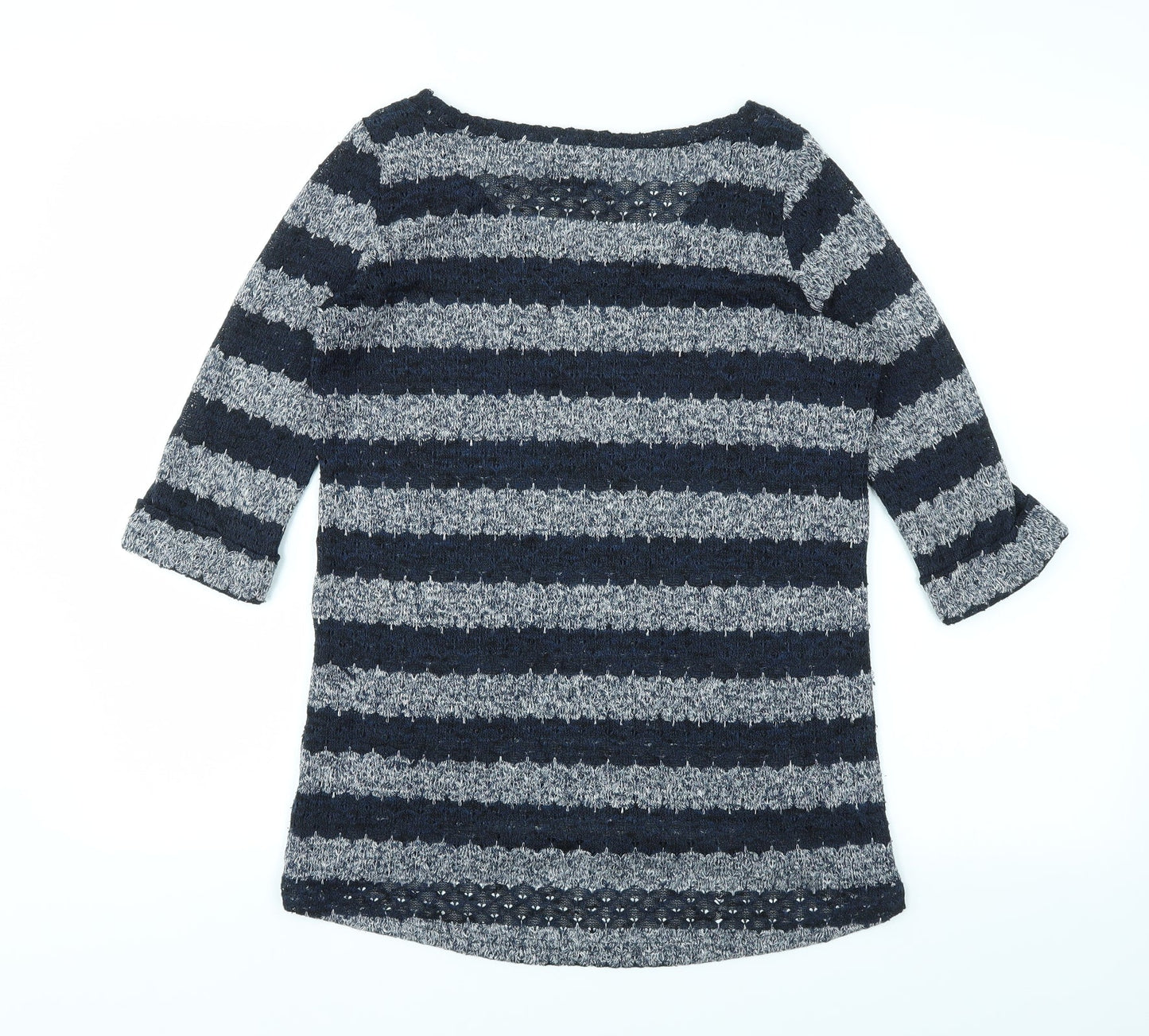 Womens UK Size 10 JUMPER Blue Basic T-Shirt